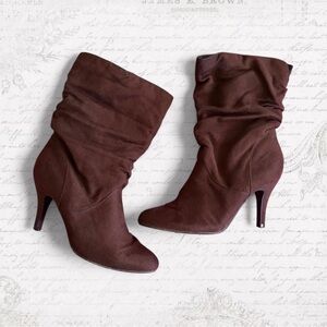 Zara Dark Brown Heeled Boots